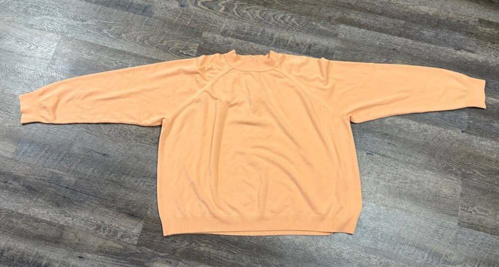 Vintage Hampshire Studio Mock Neck Zip Sweater Women's 3x Peach Soft Excellent